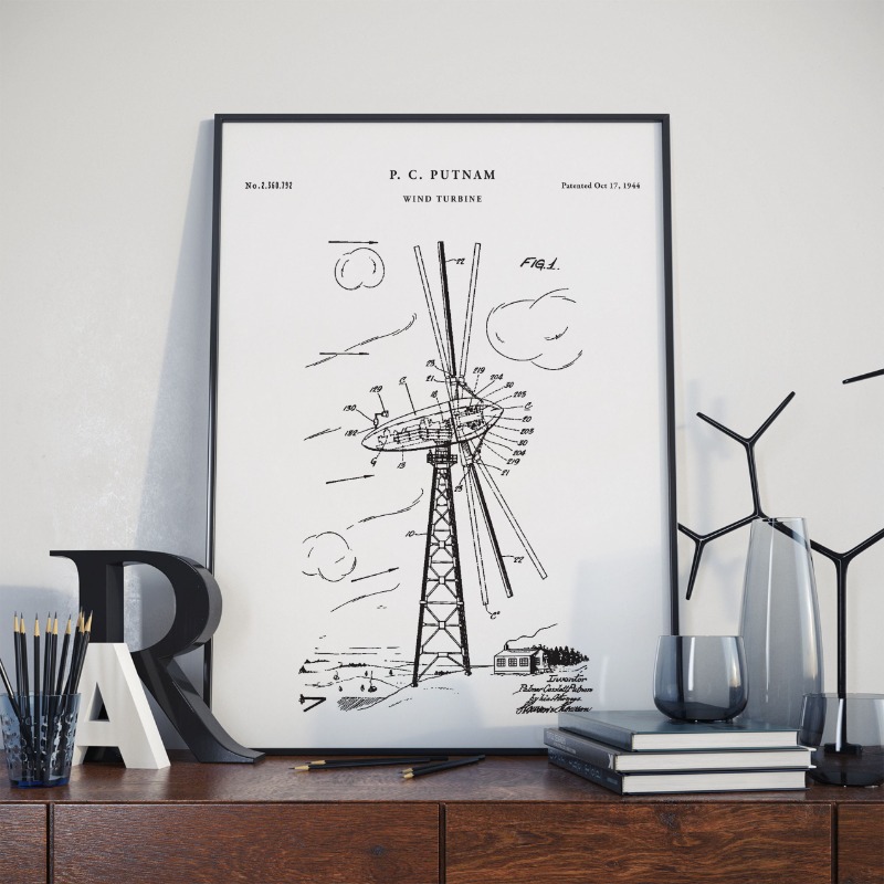 Renewable Energy Yes Please - ملصقات وصور فنية لطاورات الرياح على