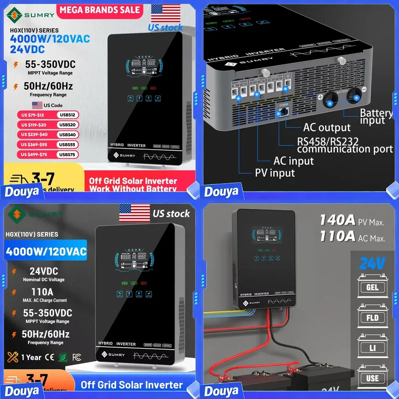 Pure Sine Wave Inverter - محول طاقة شمسية خارج الشبكة من