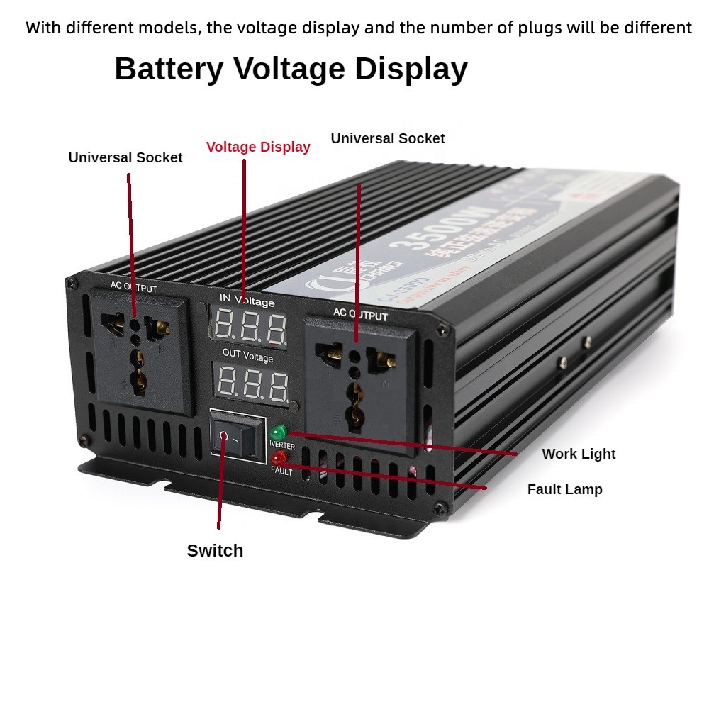محول طاقة جديد بقوة ذروة 4000  - مراجعة Pure Sine Wave Inverter وسعره